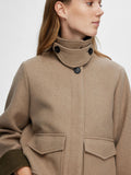 Ashley Wool Jacket - Greige Melange