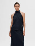 Lena-Rachelle Halterneck Top - Dark Sapphire