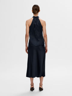 Lena-Rachelle Halterneck Top - Dark Sapphire