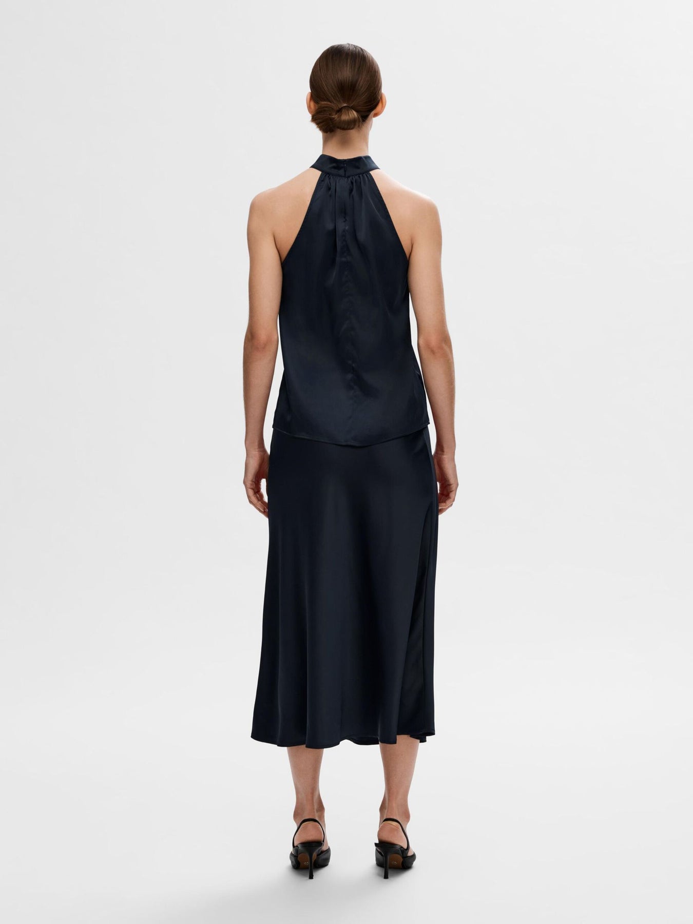 Lena-Rachelle Halterneck Top - Dark Sapphire