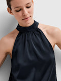 Lena-Rachelle Halterneck Top - Dark Sapphire