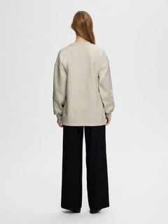 Yrsa Ls Crew Neck Sweat - Oatmeal