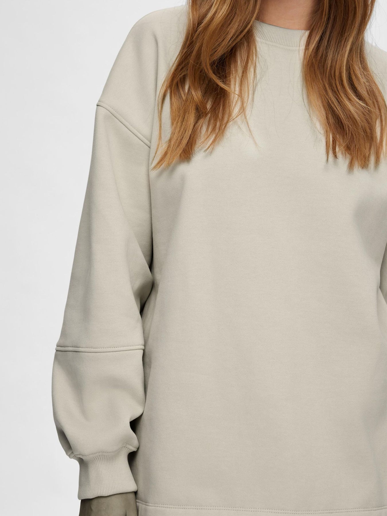 Yrsa Ls Crew Neck Sweat - Oatmeal