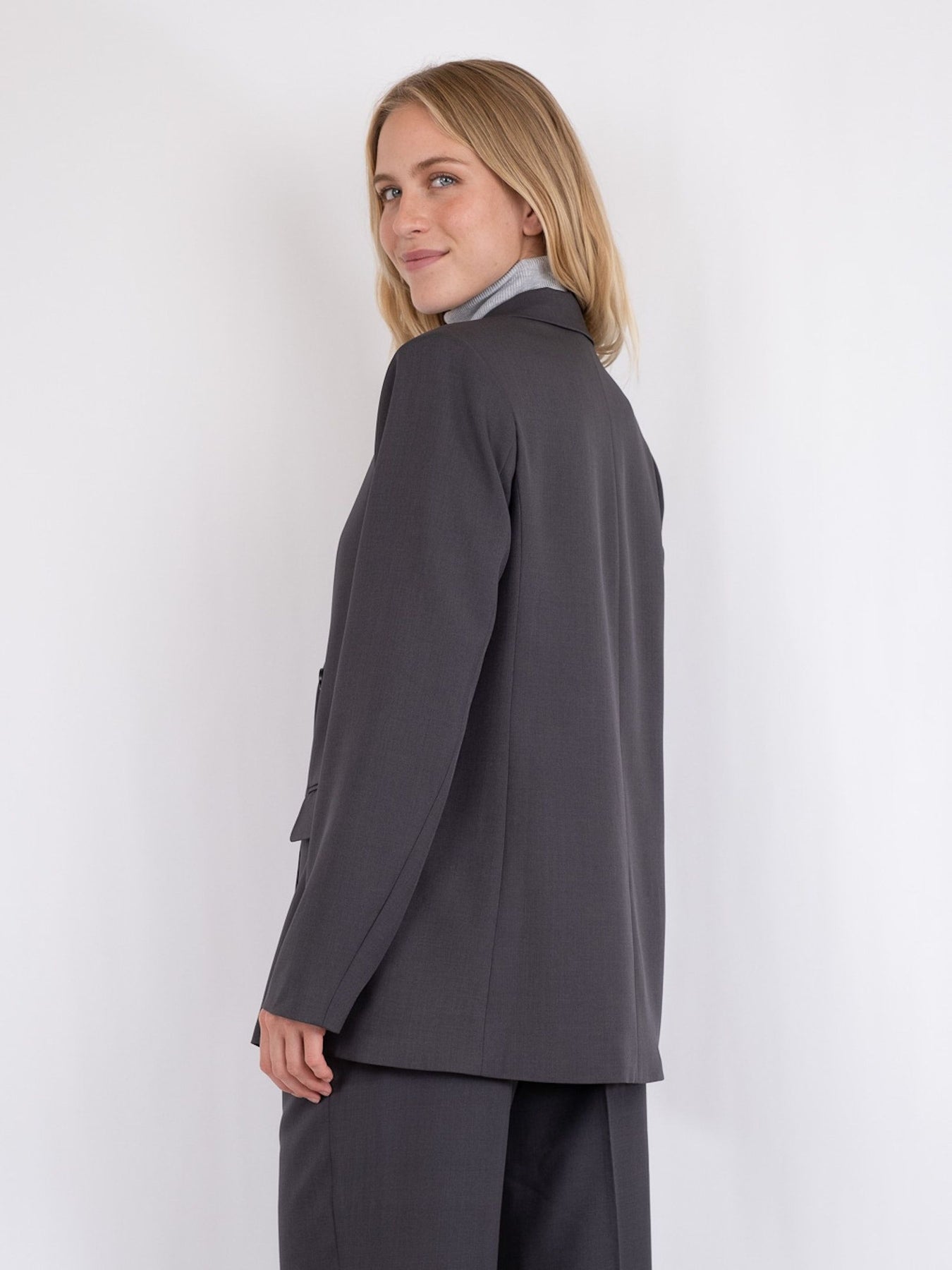 Jay Melange Blazer - Dark Grey