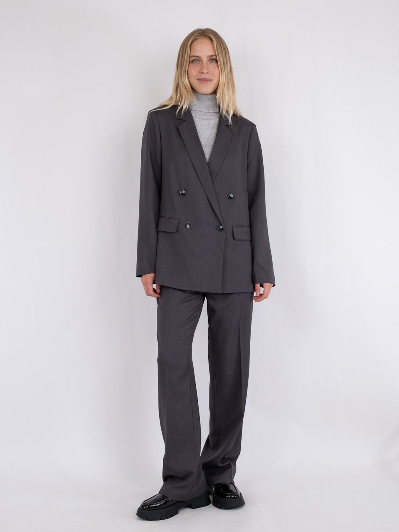 Jay Melange Blazer - Dark Grey