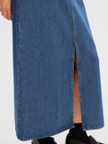 Esther Hw Mid Blue Denim Skirt - Medium Blue Denim