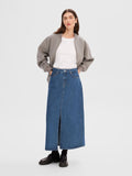 Esther Hw Mid Blue Denim Skirt - Medium Blue Denim
