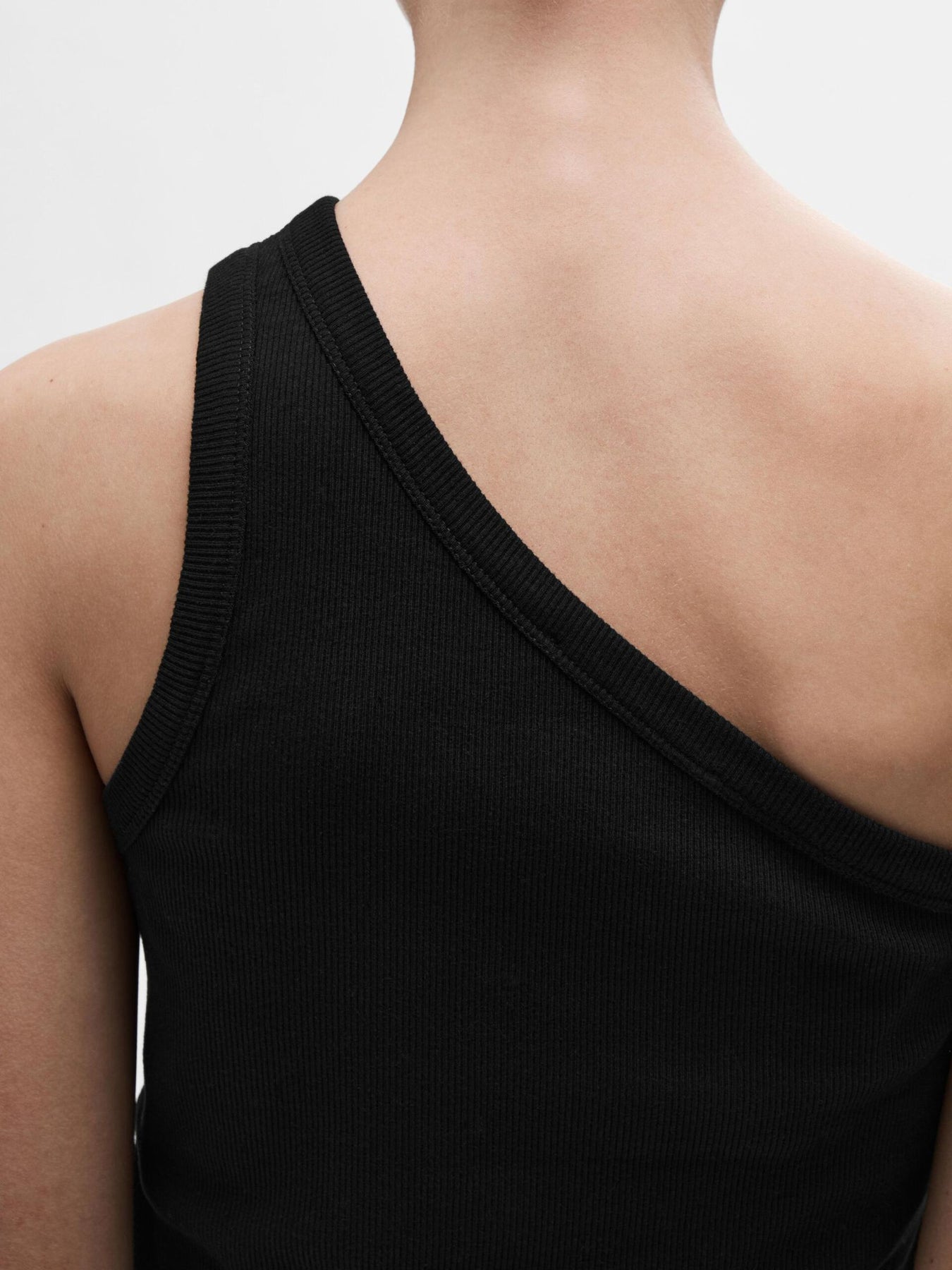 Anna One Shoulder Top - Black