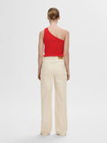 Anna One Shoulder Top - Flame Scarlet