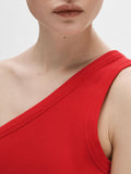 Anna One Shoulder Top - Flame Scarlet
