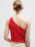 Anna One Shoulder Top - Flame Scarlet