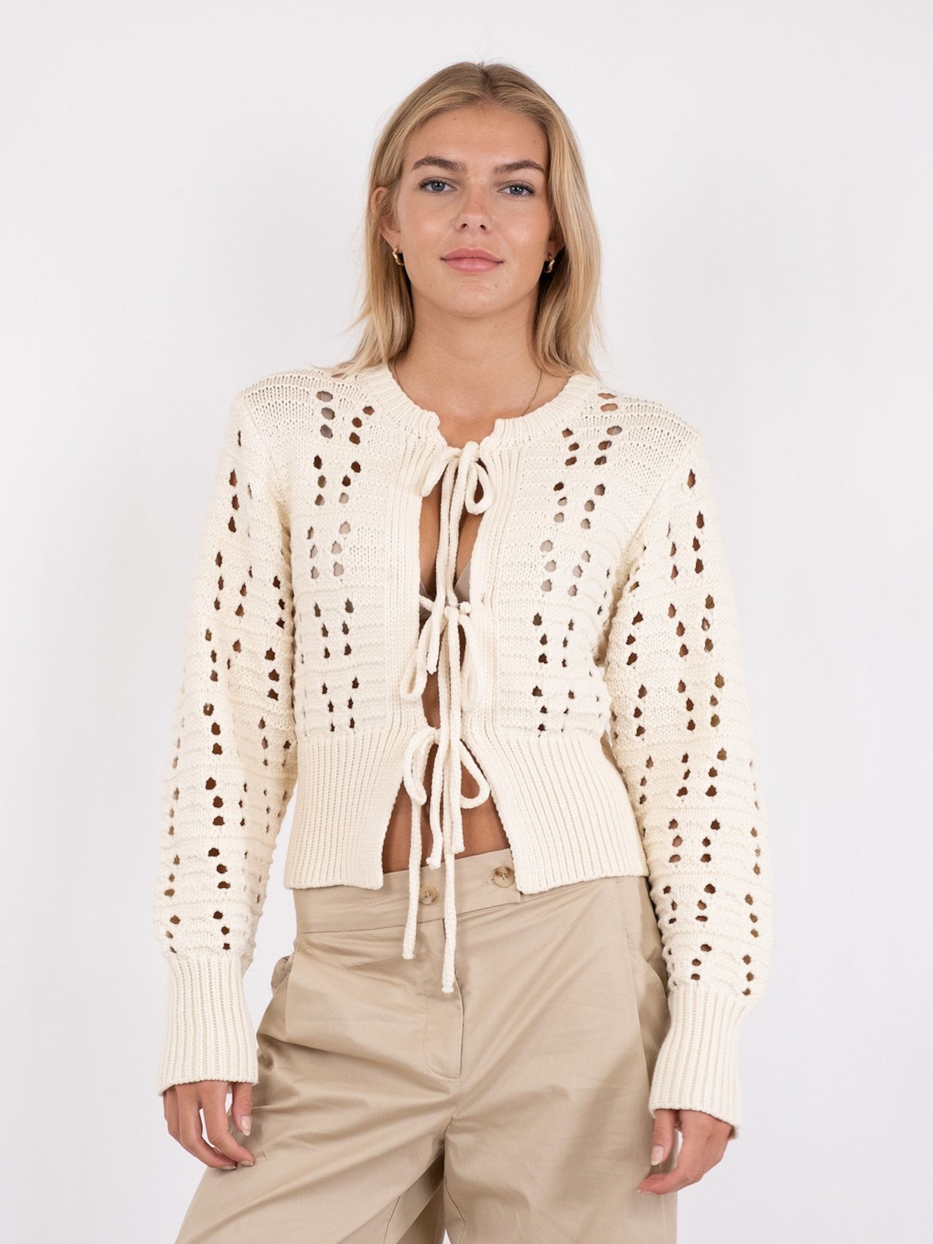 Bethie Knit Cardigan - Creme