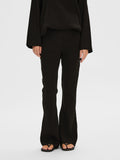 Karo Flared Knit Pants Ex - Black