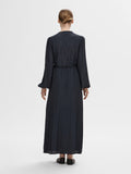 Susie L/S Ankle Wrap Dress - Dark Sapphire