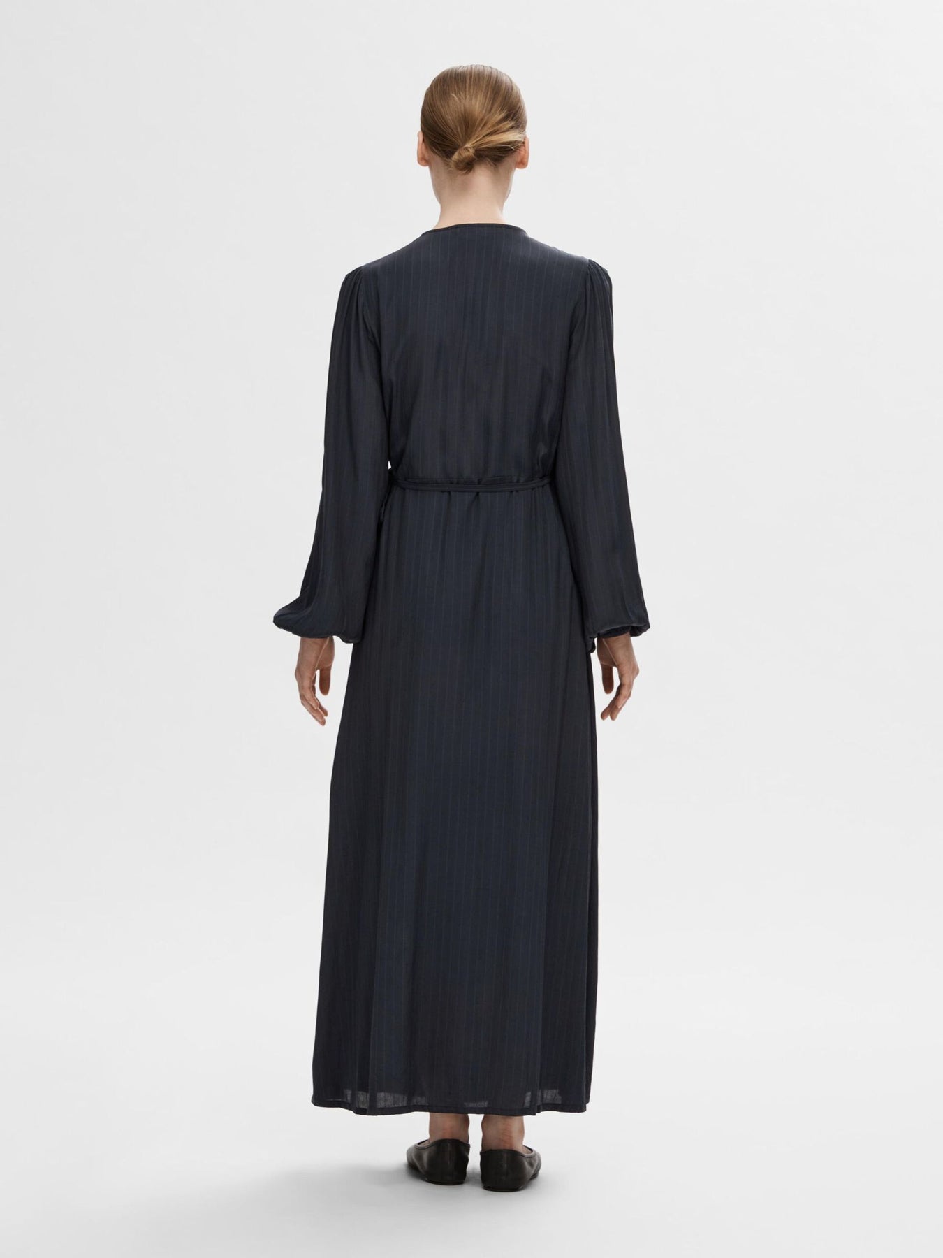 Susie L/S Ankle Wrap Dress - Dark Sapphire