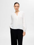Viva Ls V-Neck Top - Snow White
