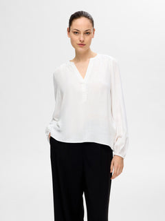 Viva Ls V-Neck Top - Snow White