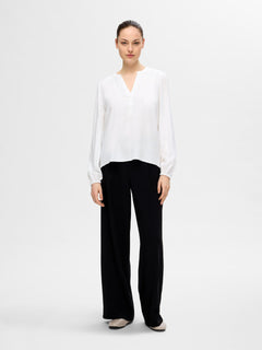 Viva Ls V-Neck Top - Snow White