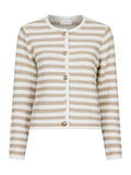 Limone Stripe Knit Jacket - Sand