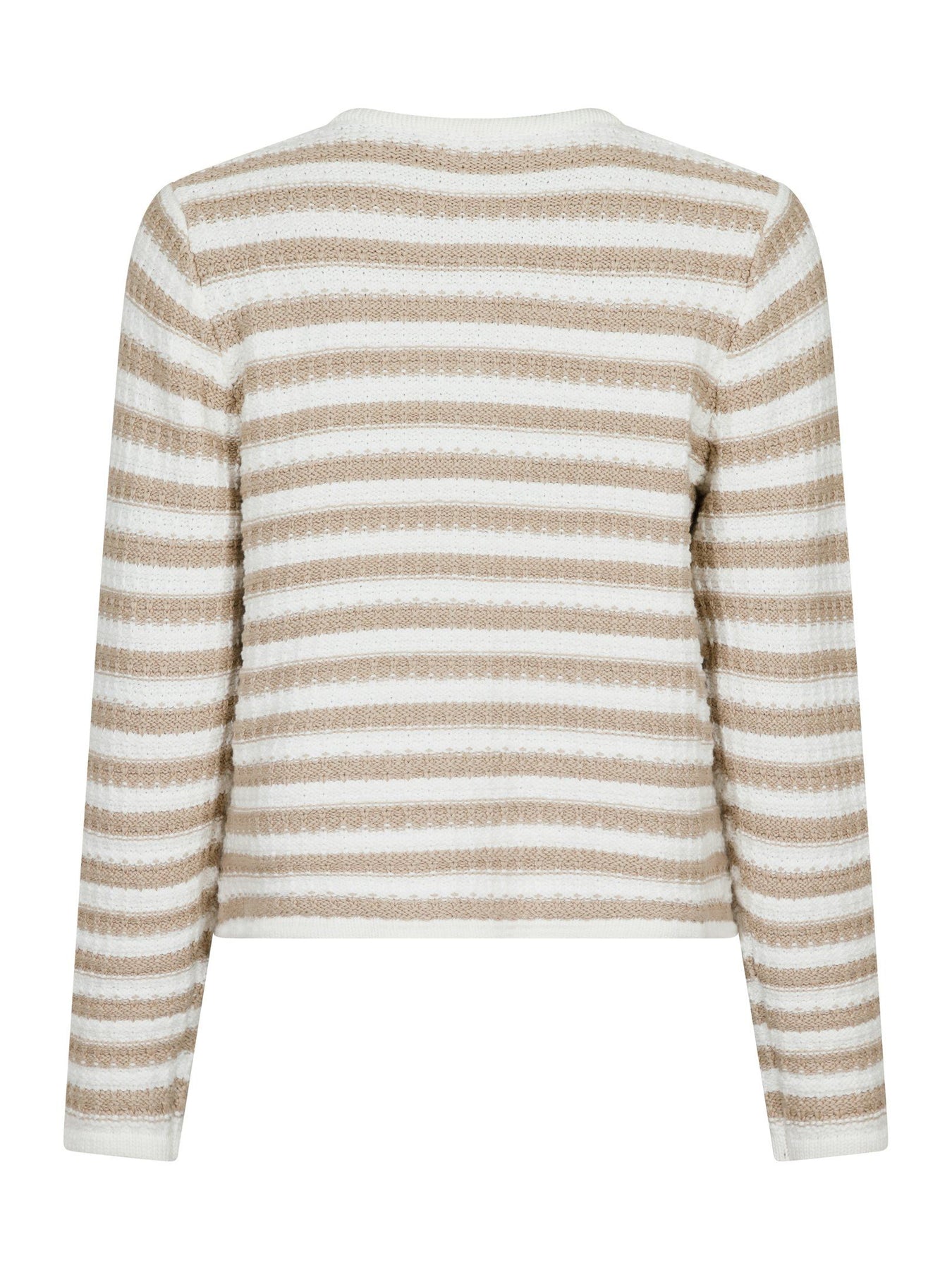 Limone Stripe Knit Jacket - Sand