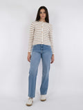 Limone Stripe Knit Jacket - Sand