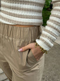Limone Stripe Knit Jacket - Sand
