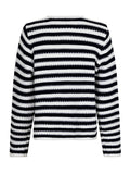 Limone Stripe Knit Jacket - Navy/White