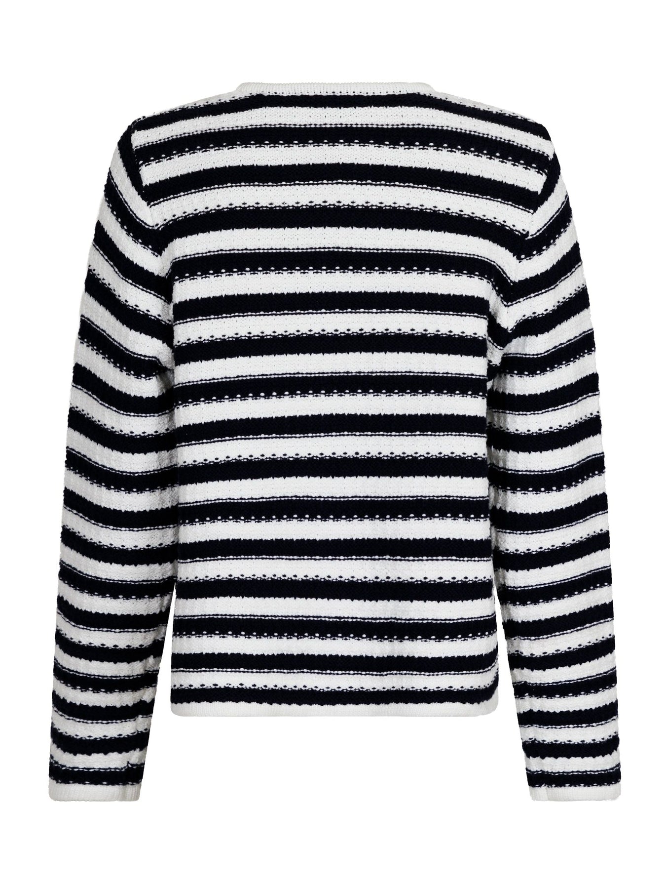 Limone Stripe Knit Jacket - Navy/White