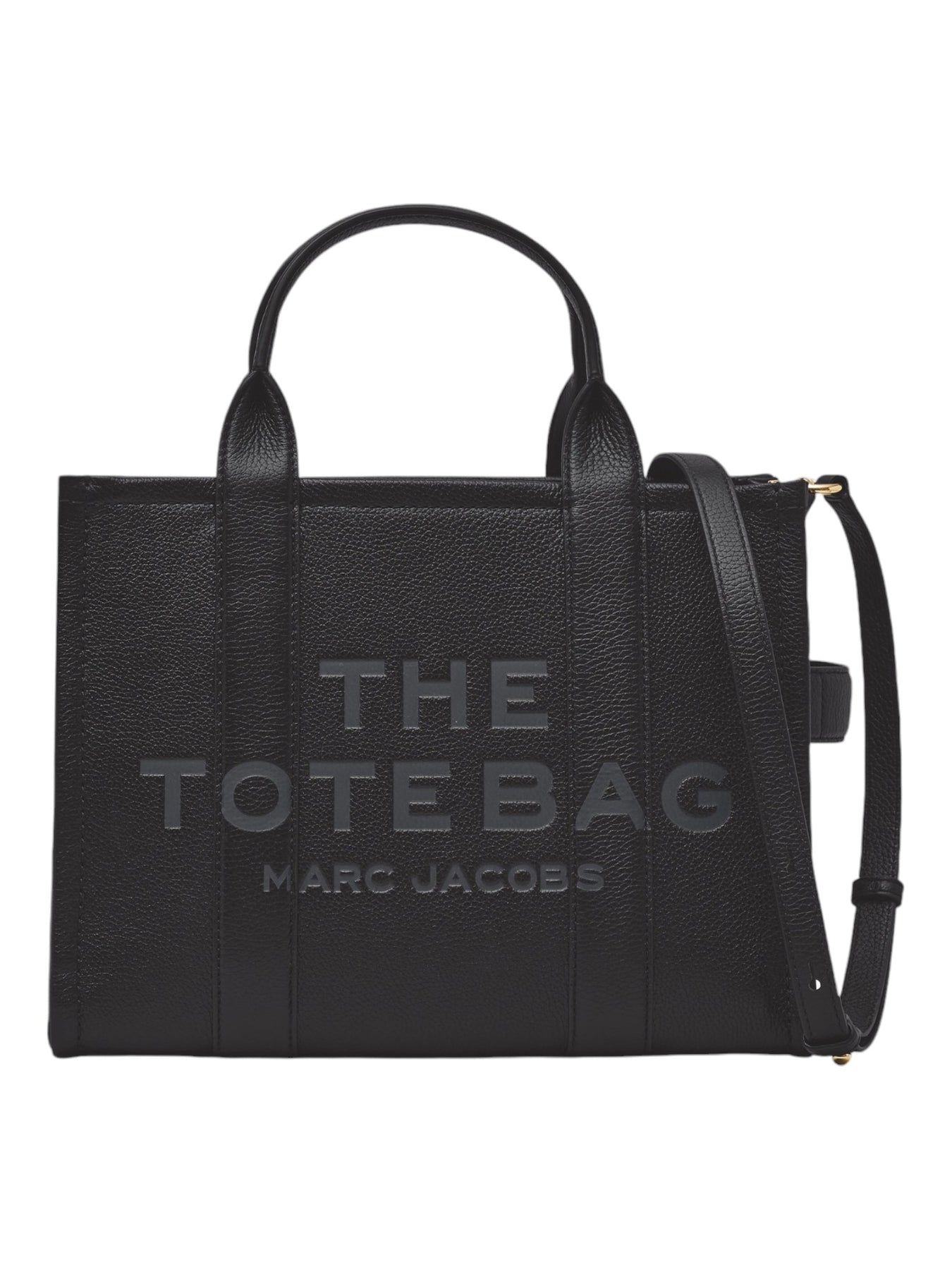 The Leather Medium Tote - Svart
