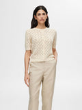 Sofia Ss Structure Knit Cardigan - Birch