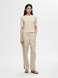 Sofia Ss Structure Knit Cardigan - Birch