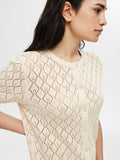 Sofia Ss Structure Knit Cardigan - Birch