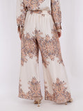 Mana Paisley Border Pants - Creme