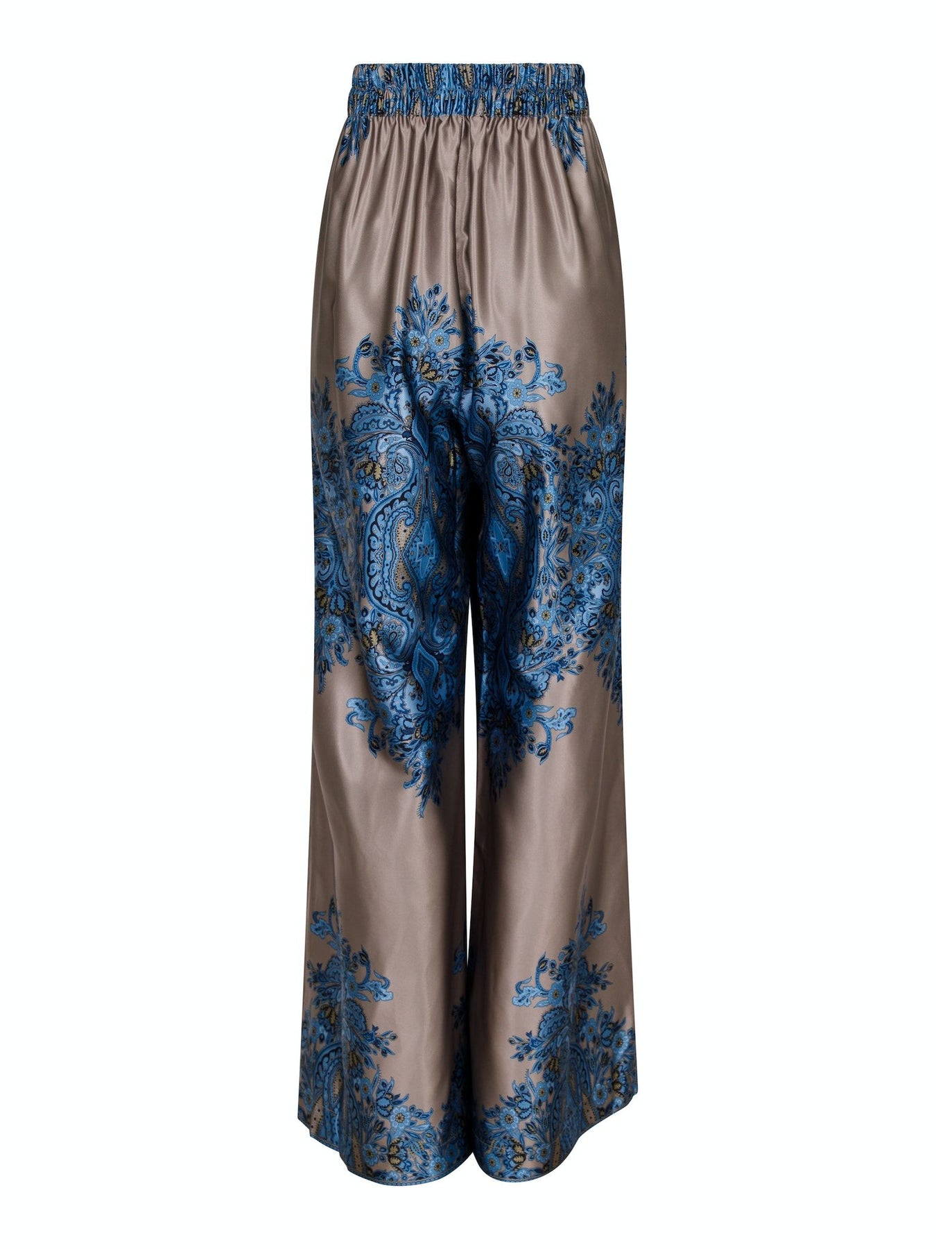 Mana Paisley Border Pants - Blue