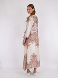 Nova Paisley Border Dress - Creme