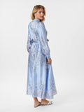 Nova Paisley Border Dress - Ljusblå