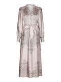 Nova Paisley Border Dress - Rosa