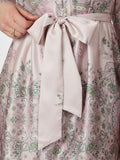 Nova Paisley Border Dress - Rosa