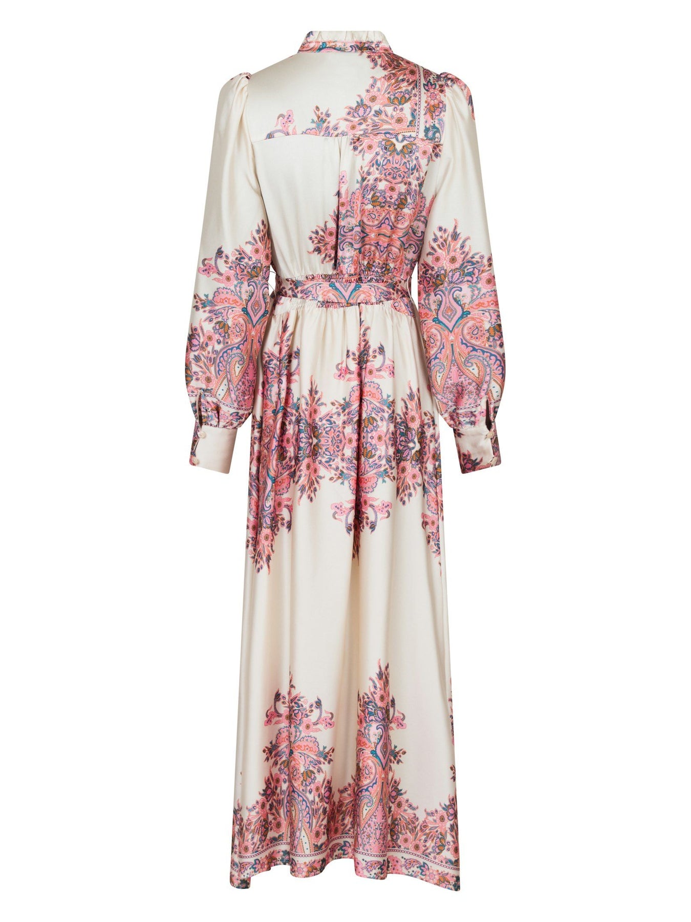 Nova Paisley Border Dress - Light Pink