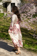 Nova Paisley Border Dress - Light Pink