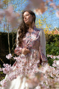 Nova Paisley Border Dress - Light Pink