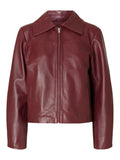 Bea Leather Jacket - Zinfandel