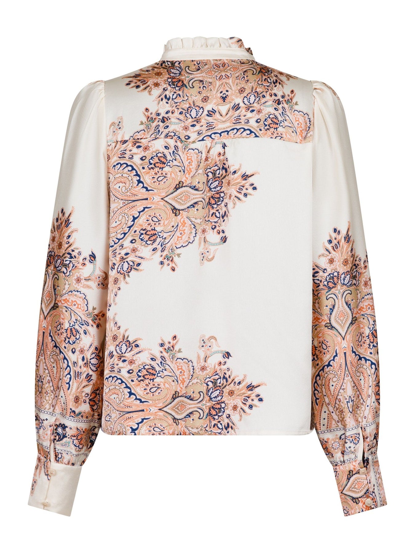 Massima Paisley Border Blouse - Creme