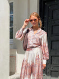 Massima Paisley Border Blouse - Creme