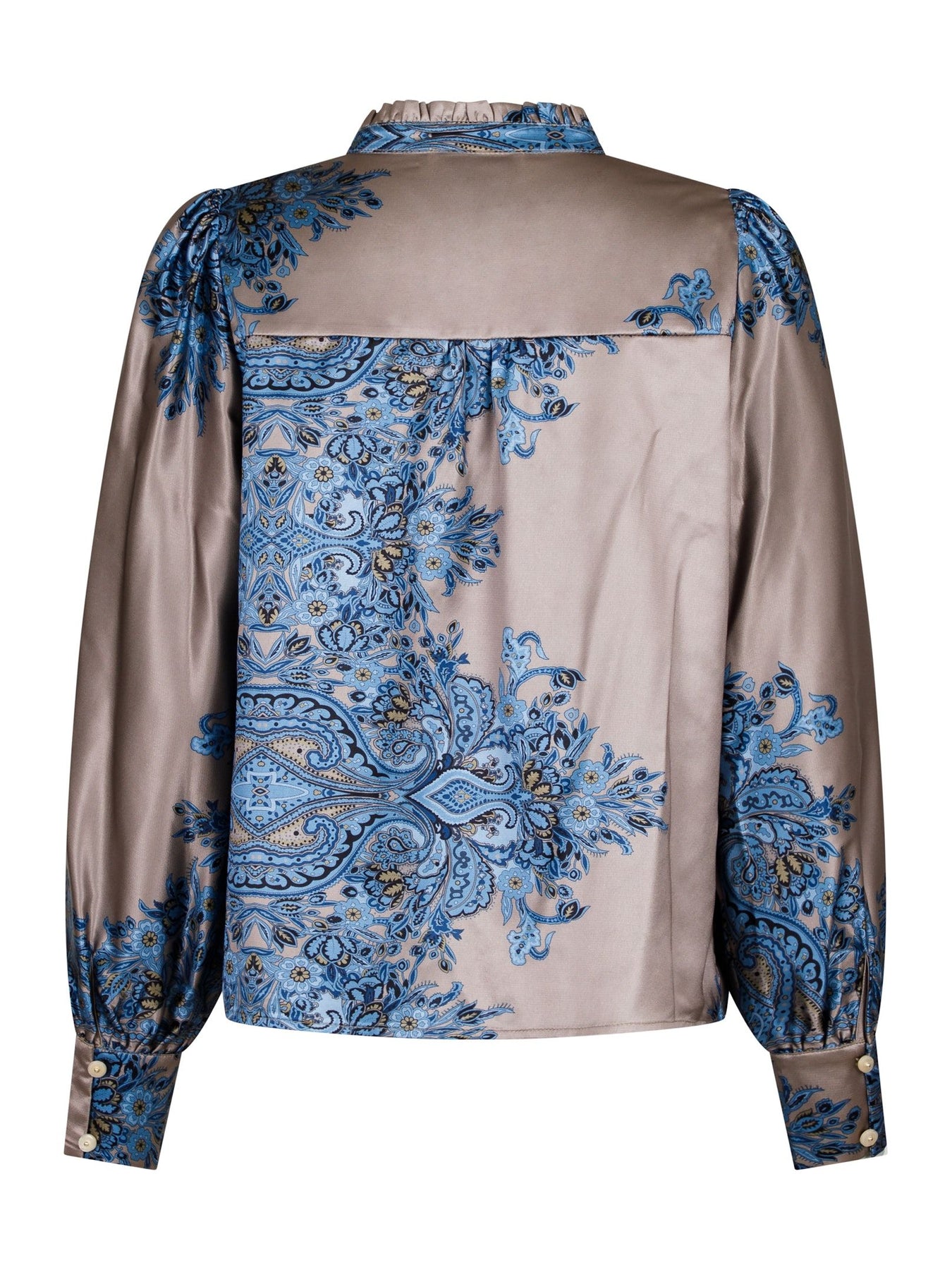 Massima Paisley Border Blouse - Blue