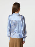 Massima Paisley Border Blouse - Ljusblå