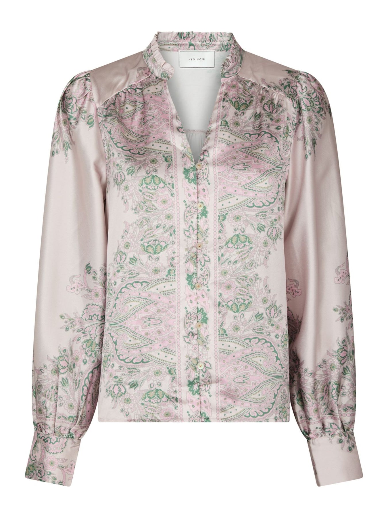 Massima Paisley Border Blus - Rosa