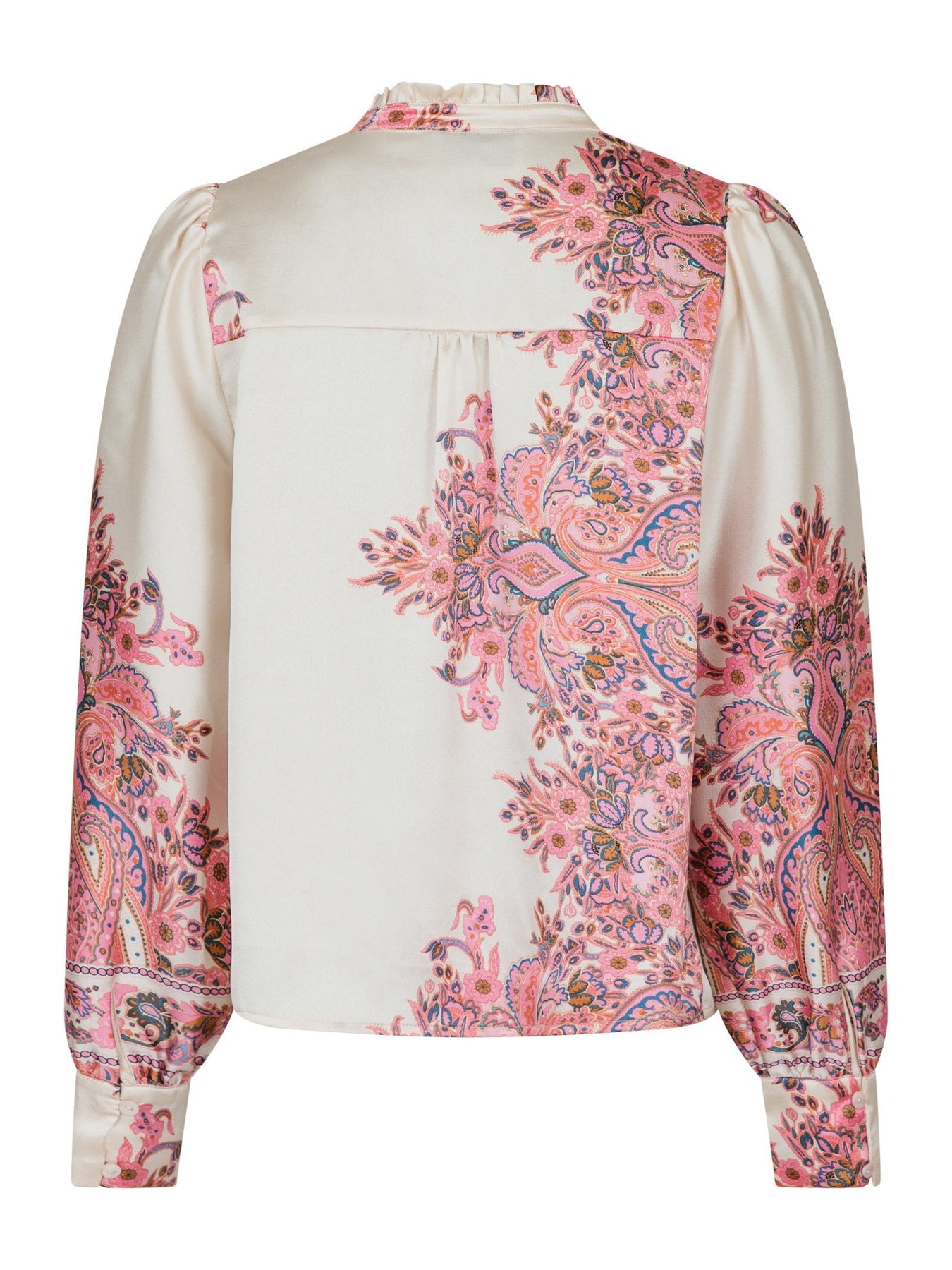 Massima Paisley Border Blouse - Light Pink