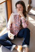 Massima Paisley Border Blouse - Light Pink