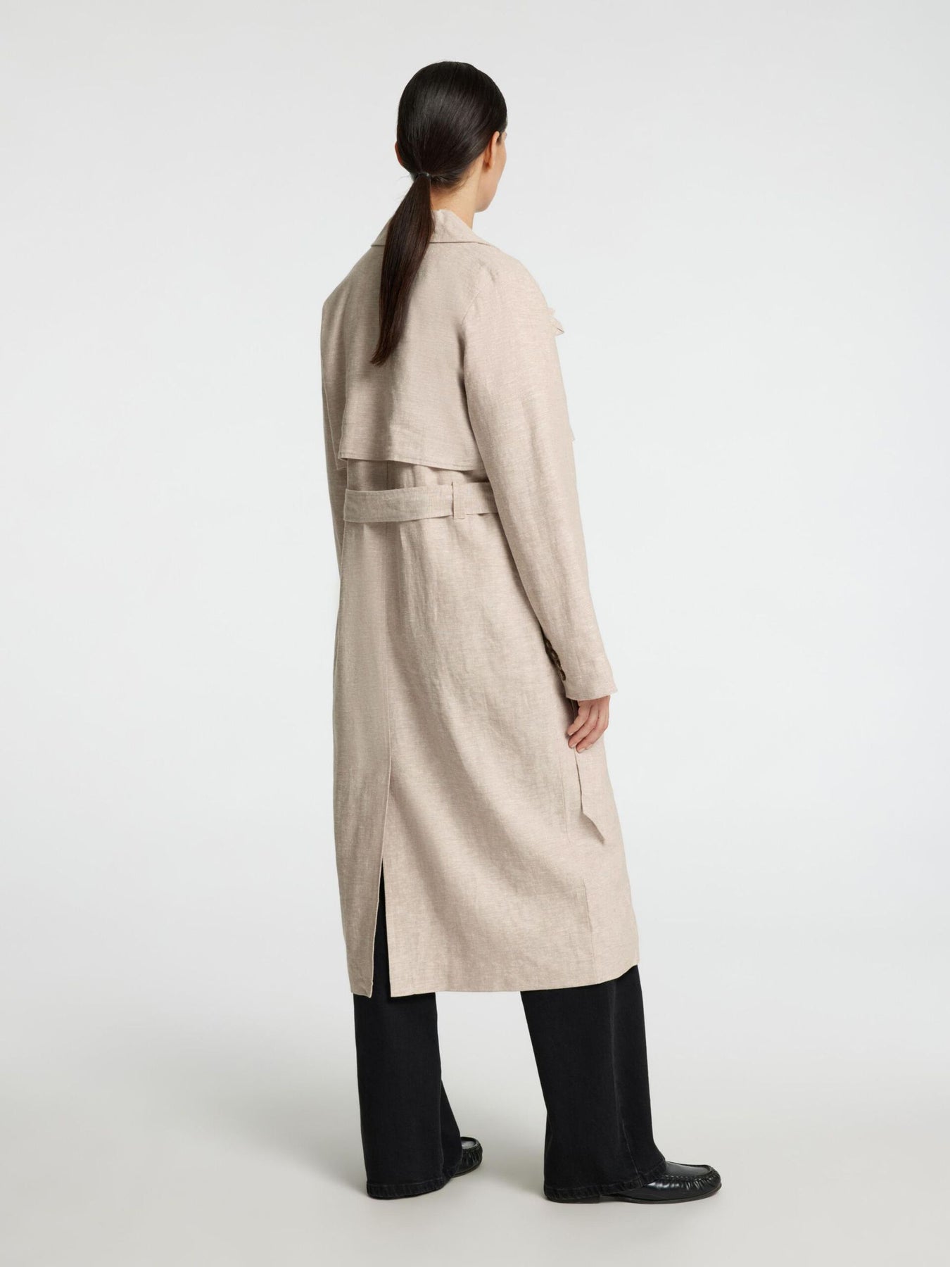 Jada Linen Trenchcoat - Nomad Melage